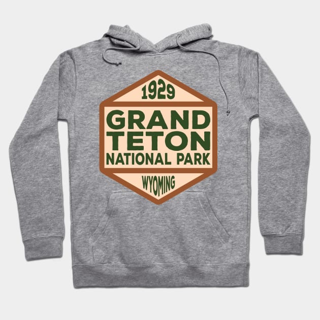 Grand Teton National Park badge Hoodie by nylebuss